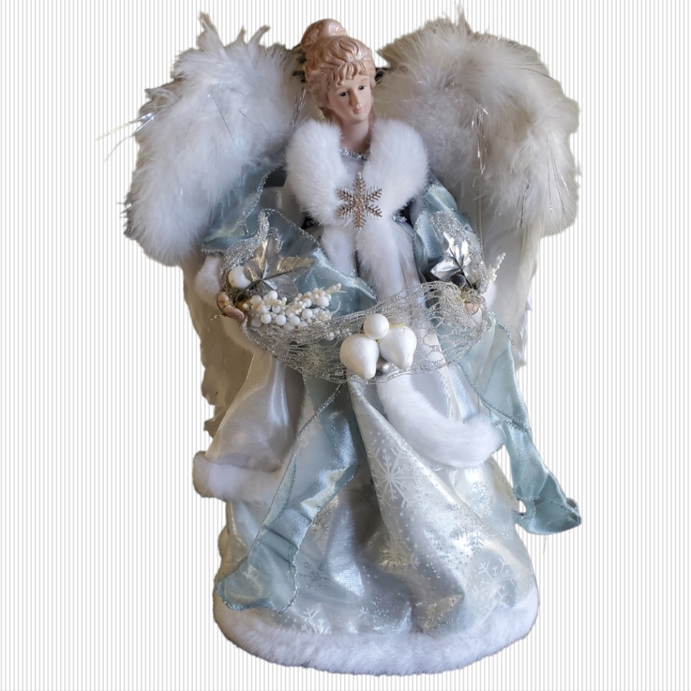 Vintage Porcelain Christmas Angel Tree Topper